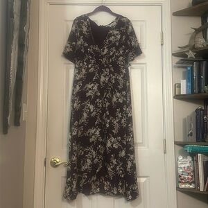 Story On Midi Burgundy dress